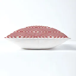 AEROHAVEN Red & Brown 5 Pieces Geometric Cotton Square Cushion Covers image 3