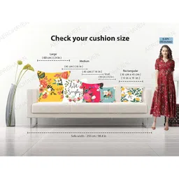 AEROHAVEN Red & Brown 5 Pieces Geometric Cotton Square Cushion Covers image 5