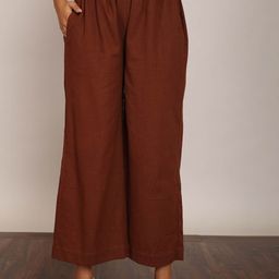 KAORI BY SHREYA AGARWAL Women Cotton Relaxed-Fit Easy Wash Parallel Trousers-picture-37