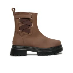 VALIOSAA Women Mid Top Platform Heeled Regular Boots image 4