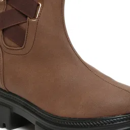 VALIOSAA Women Mid Top Platform Heeled Regular Boots image 5