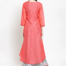 KALINI Embrodired Boat Neck A-Line Ethnic Dress image 4