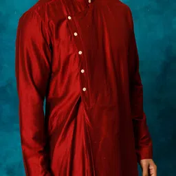 SHRESTHA BY VASTRAMAY Mandarin Collar Straight Kurta image 5