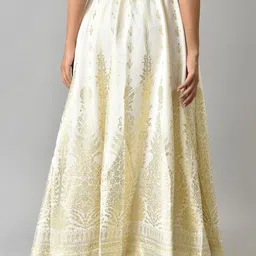 elleven Women White Floral Printed Flared Maxi Skirt image 5