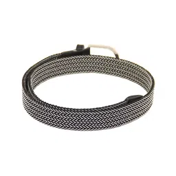 Calvadoss Girls Black & White Braided Elastic Belt image 3