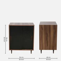 mintwud from pepperfry Doyle Shoe Cabinet in Walnut Finish image 2