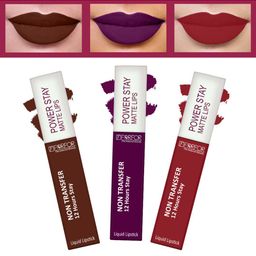 FORFOR Set of 3 Powerstay Non Transfer Liquid Matte Lipstick - 5 ml Each-picture-2