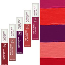 PERPAA Power Stay Set Of 5 Matte Liquid Lipstick - 5ml Each - Red-Wine-Pink-Nude-Apple Red-picture-14