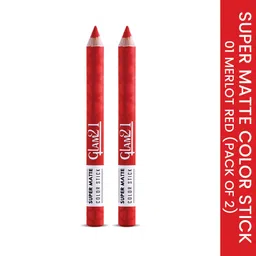 GLAM21 Set Of 2 Super Matte Non-Drying Long-Lasting Colorstick - Merlot Red 01-picture-15