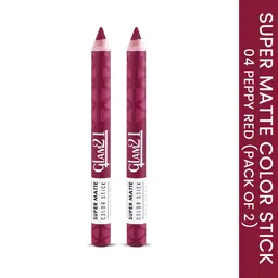 GLAM21 Set Of 2 Super Matte Non-Drying Long-Lasting Colorstick - Peppy Red 04-picture-28