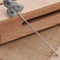 TEEJH Women Abhipsha Silver Grey Hair Pin-image-75