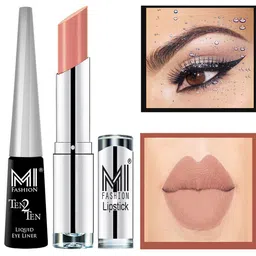 MI FASHION Set of Ten2Ten Liquid Eyeliner - 01 & Creme Matte Lipstick - 25-picture-24