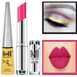 MI FASHION Set of Ten2Ten Liquid Eyeliner - 02 & Creme Matte Lipstick - 17-picture-26