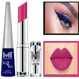 MI FASHION Set of Ten2Ten Liquid Eyeliner - 03 & Creme Matte Lipstick - Blue 14-image-50