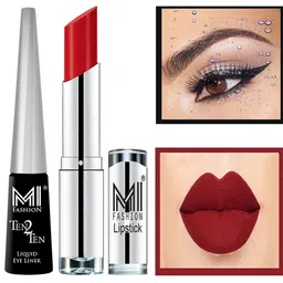 MI FASHION Ten2Ten Liquid Eyeliner 01 & Creme Matte Lipstick - 09-image-45
