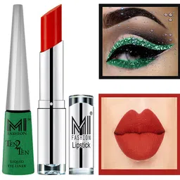 MI FASHION Set of Ten2Ten Liquid Eyeliner - 04 & Creme Matte Lipstick - 16-picture-37