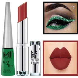 MI FASHION Ten2Ten Liquid Eyeliner 04 & Creme Matte Lipstick - 20-picture-36