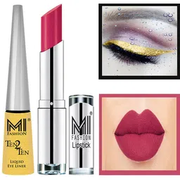 MI FASHION Ten2Ten Liquid Eyeliner 02 & Creme Matte Lipstick - 01-picture-38