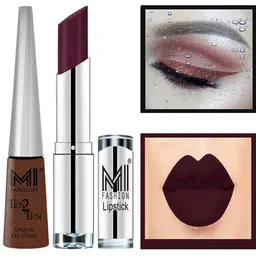 MI FASHION Set of Ten2Ten Liquid Eyeliner - 05 & Creme Matte Lipstick - 06-picture-40
