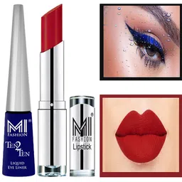 MI FASHION Ten2Ten Liquid Eyeliner 03 & Creme Matte Lipstick - 10-picture-36