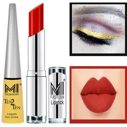 MI FASHION Ten2Ten Liquid Eyeliner 02 & Creme Matte Lipstick - 16-picture-15