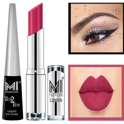 MI FASHION Ten2Ten Liquid Eyeliner 01 & Creme Matte Lipstick - 01-picture-28