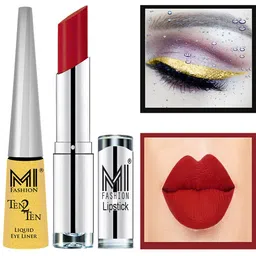 MI FASHION Ten2Ten Liquid Eyeliner 02 & Creme Matte Lipstick - 10-picture-24