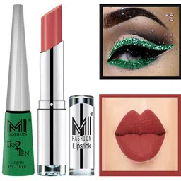 MI FASHION Ten2Ten Liquid Eyeliner 04 & Creme Matte Lipstick - 21-picture-36