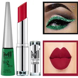 MI FASHION Set of Ten2Ten Liquid Eyeliner - 04 & Creme Matte Lipstick - 13-picture-39