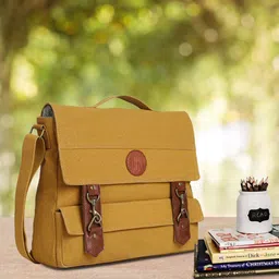 Mona B Unisex Yellow Laptop Bag image 1