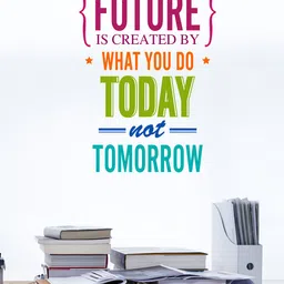 RANGOLI Multicoloured Typography Inspirational Wall Sticker image 1