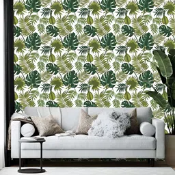 Wallpics White & Green Floral  Printed Self Adhesive Wall Sticker-image-58