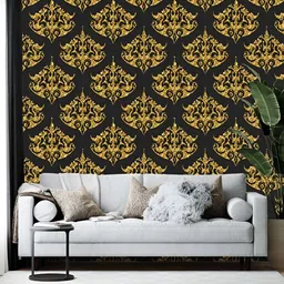 Wallpics Black & Beige Printed Self-Adhesive Wall Sticker-image-57