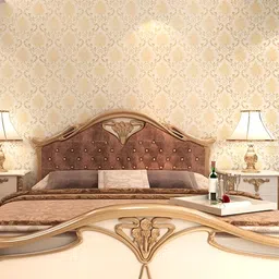 Aura White & Brown 3D Printed Self Adhesive Wall Sticker image 2