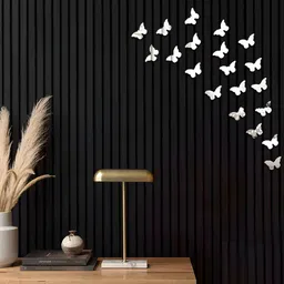 VAH Kya Bat Hai !! 40 Pieces Shatterproof & 3D Butterfly Acrylic Mirror Wall Stickers-picture-25