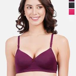 FIMS Pack Of 4 Full Coverage Lightly Padded Everyday Bra With All Day Comfort-picture-20
