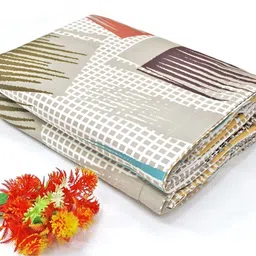 Aurave Beige & White Geometric Microfiber Mild Winter 150 GSM Double Bed Dohar-image-16