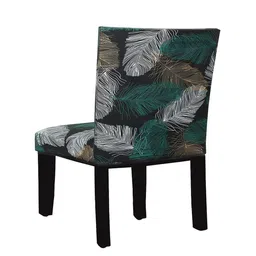 Dakshya Industries Black & Green 6 Pieces Printed Elastic Chair Covers image 3