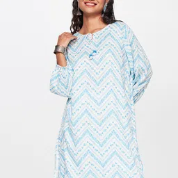 Global Desi Chevron Printed Straight Kurta-image-52