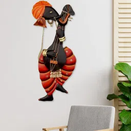 ecraftindia Lord Ganesha Orange Iron Idol image 1