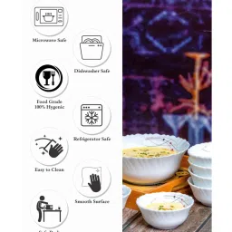 cello Opalware Pudding Bowl Set (Set of 6pcs Small Bowl & 1pc Large Bowl) image 4