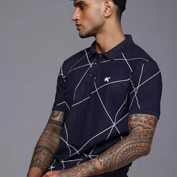 HRX by Hrithik Roshan Printed Polo Collar Rapid-Dry Tennis T-shirt-picture-1