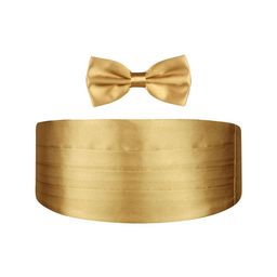 PELUCHE Unisex Gold-Toned Satin Cummerband and Bow Tie Set-picture-20