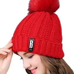 iSWEVEN Unisex Red Beanie image 4