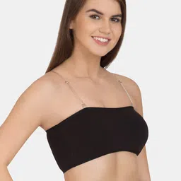 Tweens Pack Of 2 Black & White Bandeau Bra - Detachable Straps image 3