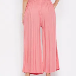 Clora Creation Women Peach-Coloured Knitted Ethnic Palazzos image 4