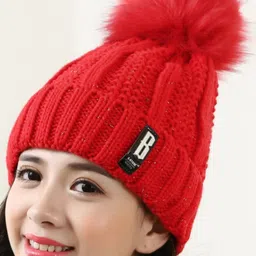 iSWEVEN Unisex Red Beanie image 5