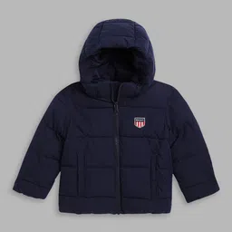 GANT Boys Navy Blue Padded Jacket With Detachable Hoodie-picture-50