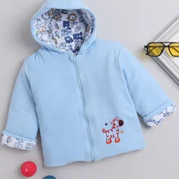 BUMZEE Boys Conversational Hooded Reversible Bomber Jacket-picture-25