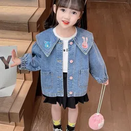 StyleCast x Revolte Girls Washed Embroidered Denim Jacket-picture-36